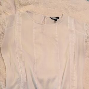 Express Ivory Sheer Blouse